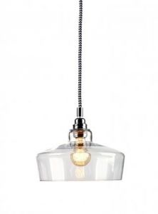 KASPA :: Lampa wisząca Longis III - czarno-biały przewód - czarno-biały przewód