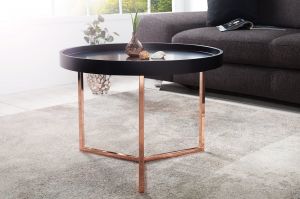 Stolik kawowy Honey 60 cm czarno-miedziany