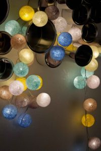 Cotton Ball Lights :: Sunny Turquoise 50 kul - 50 kul