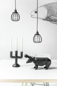 Hk Living :: Lampa LAB matowa szara wisząca - szara wisząca