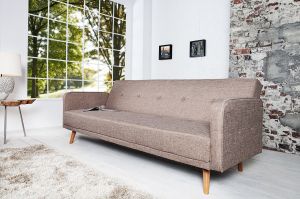 Sofa rozkładana Scandi 200cm beżowa - wzór 1