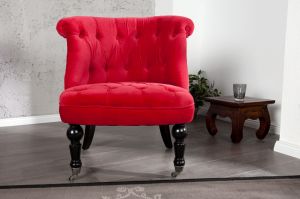 Fotel Velvet Read - czerwony