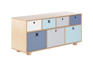 Kółko Krzyżyk :: Komoda niska 120 x 40 pastelowa