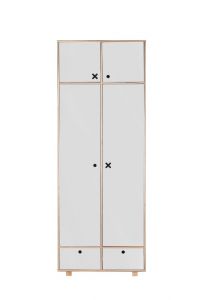 Kółko Krzyżyk :: Szafa 2-drzwiowa 215 x 80 szara