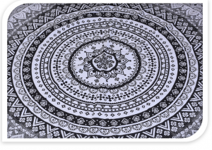 Ręcznik India 150 cm- czarny