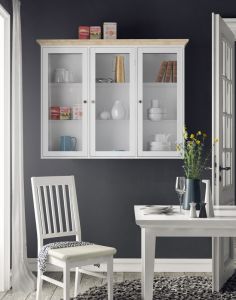 Witryna wisząca Paris 79863 biały - dąb sonoma