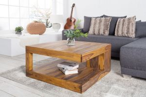 Stolik kawowy Naturals 80 cm - palisander, miodowy