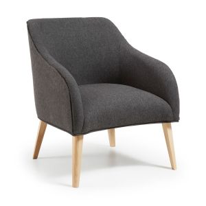 LaForma :: Fotel Lobby antracytowy - nogi naturalne