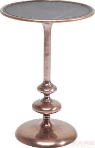 KARE Design :: Stolik Swing Leather Copper (śr. 39 cm) - miedziany śr.39cm