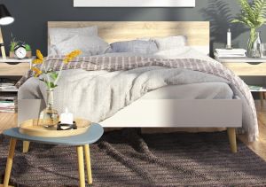 Łóżko Oslo 140x190 w stylu skandynawskim