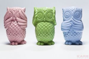 KARE Design :: Skarbonka Sowa niebieska - wzór 1