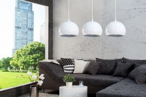 Lampa wisząca Three Balls White - biały