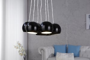 Lampa wisząca Calotta White & Black - Czarno-biały
