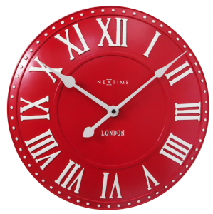 Nextime :: Zegar Ścienny London Roman ø 34,5 cm Czerwony