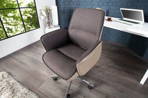 Fotel biurowy Conforto szaro-beżowy