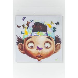 KARE Design :: Obraz Boy with Butterflys 70 x 70cm