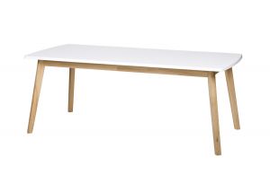 WOOOD :: Stół jadalniany QIN 200 x 90 cm biały