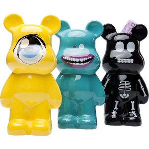 KARE Design :: Skarbonka Funky Bear New Generation - czarna - wzór 3