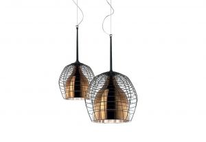 Foscarini i Diesel :: Cage sufitowa duża (brąz) - brązowy metal, brązowe szkło || duża brązowa