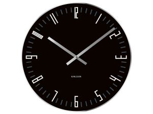 Karlsson :: Zegar ścienny Slim Index Black