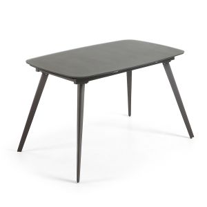 LaForma :: Stół rozkładany SNUGG 120(180) x 80 cm czarny - głębokość: 80 cm || wysokość: 75 cm || sz