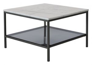 RGE :: Stolik kawowy Ascot marmurowy blat 75 x 75 cm