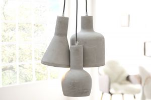 Lampa wisząca Concrete (3 klosze) - szara