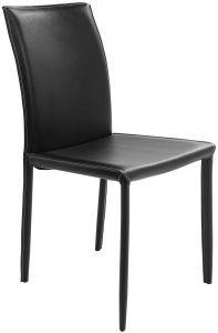 KARE Design :: Krzesło skórzane Milano Black - czarne || czarny matowy