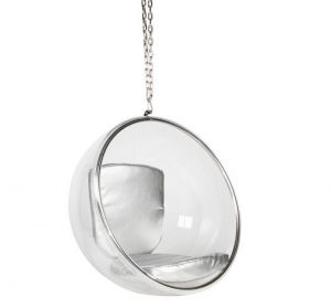 Designerski wiszący fotel insp. Bubble Chair