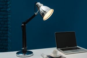 Lampa biurkowa Celio 60 cm srebrna