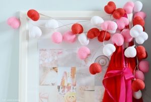 Cotton Ball Lights :: Serca różowe 50 kul - 50 kul