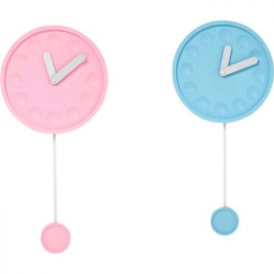KARE Design :: Zegar Candy Pendular (róż) - wzór 1