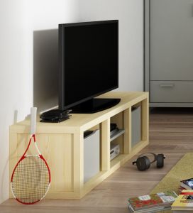 Regał dziecięcy modułowy z litego drewna Easy 3C