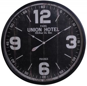 Zegar ścienny Paris Union Hotel czarny