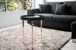 Stolik kawowy Honey 40 cm czarno-miedziany
