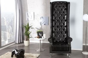 Fotel Glam Monarchy czarny - Silver