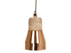 Leitmotiv :: Lampa Bold Wood, Shiny Copper Large - miedziana L