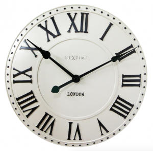 Nextime :: Zegar Ścienny London Roman ø 34,5 cm Kremowy