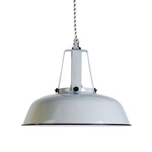 HK Living :: Przemysłowa lampa biała Workshop, rozm. M - Silver || biała M