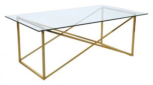 RGE :: Stolik kawowy CROSS 120 x 65 cm szklany