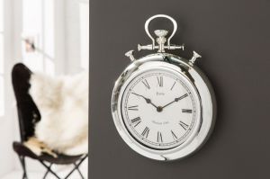 Zegar ścienny Orologio 25 x 35 cm srebrny