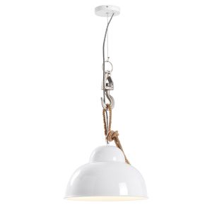 LaForma :: Biała lampa wisząca GINGER metalowa