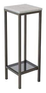RGE :: Wysoki stolik / piedestał Ascot marmurowy blat 80 cm