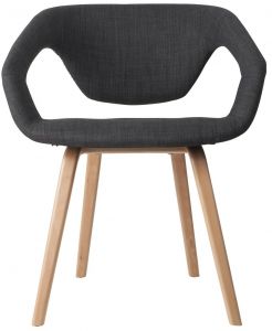 Zuiver :: Krzesło Flex Back - natural/dark grey - ciemnoszary, brązowy