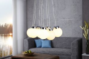 Lampa wisząca Calotta 8 Pearls biała