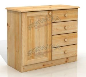 Komoda z litego drewna  Emil 4/1