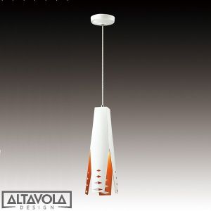 Altavola :: Lampa wisząca Origami No.2 biało - pomarańczowa