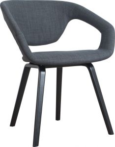 Zuiver :: Krzesło Flex Back - black/dark grey - ciemnoszary, czarny