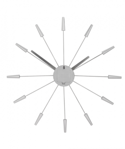 Nextime :: Zegar Ścienny Plug Inn ø58cm srebrny