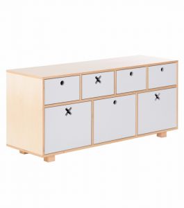 Kółko Krzyżyk :: Komoda niska 120 x 40 szara